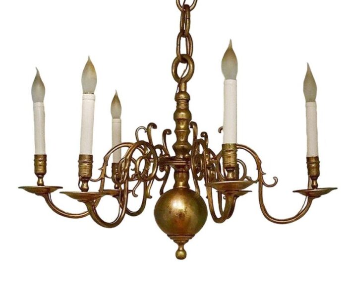 baroque style chandelier in bronze 0047