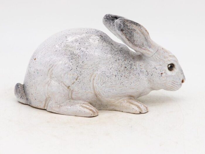 bavent ceramic hare or rabbit model french 1890s 3343