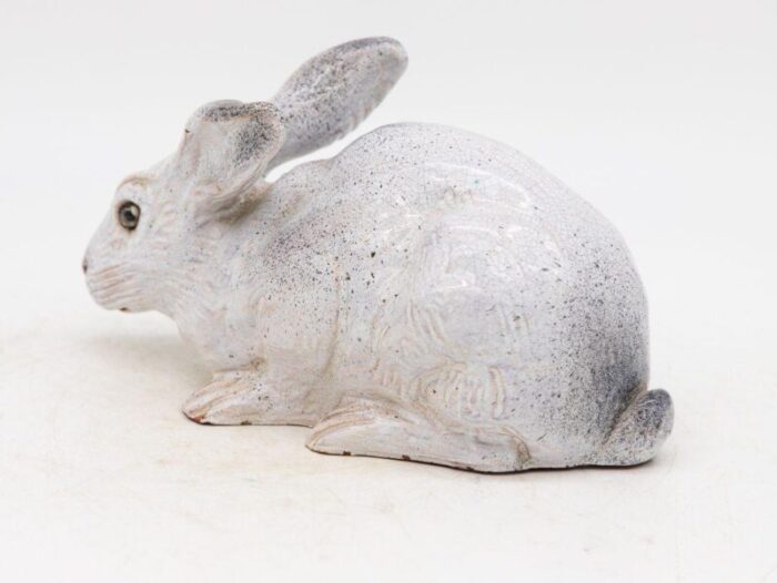 bavent ceramic hare or rabbit model french 1890s 7540