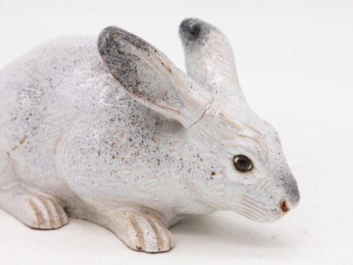 bavent ceramic hare or rabbit model french 1890s 8965