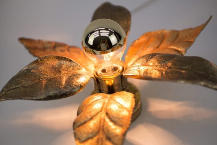 belgian gold brass wall light by willy daro for massive 1960s 9