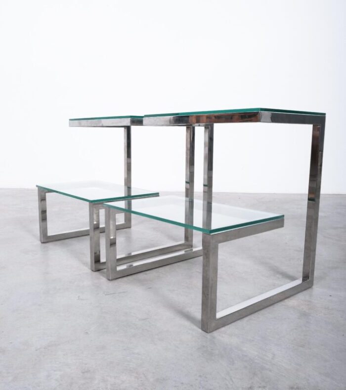 belgo chrome side tables glass 12 master