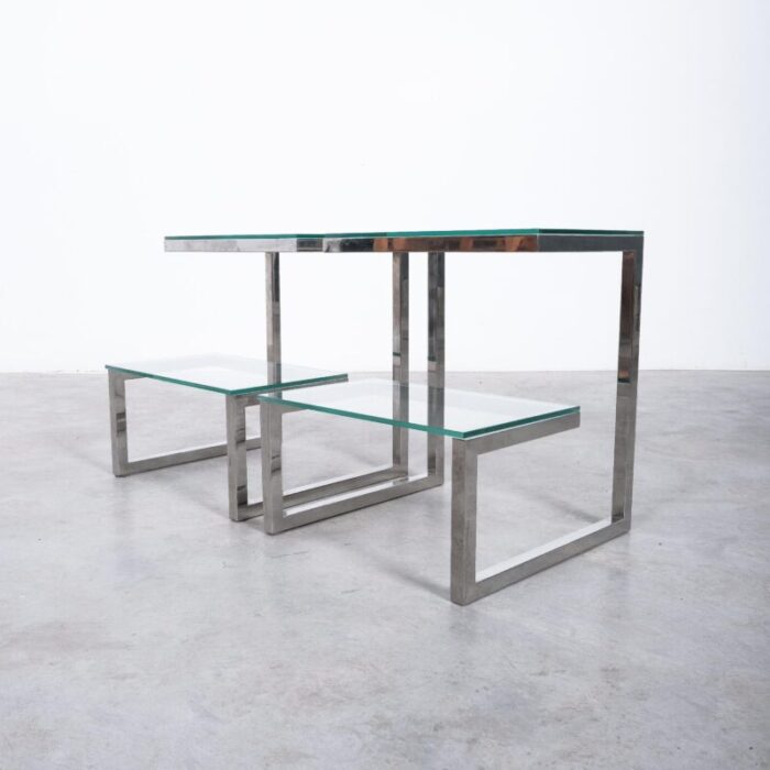 belgo chrome side tables glass 13 master