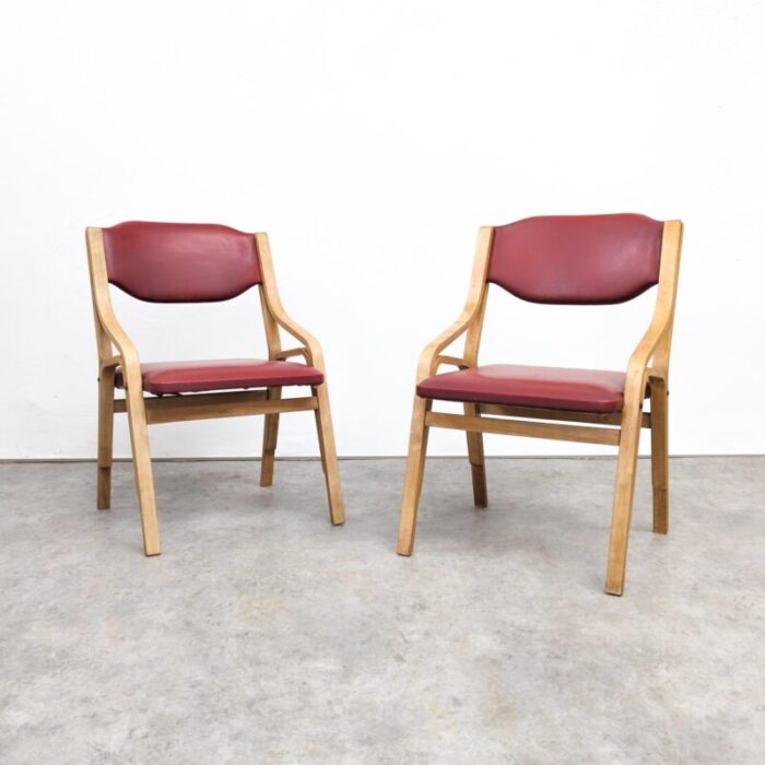 bentwood dining chairs by ludvik volak for drevopodnik holesov 1960s set of 2 3938