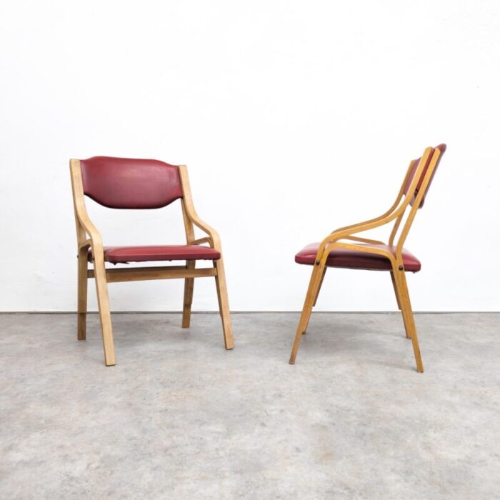 bentwood dining chairs by ludvik volak for drevopodnik holesov 1960s set of 2 4340