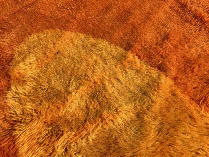 bergoss orange rug 1970s 7702