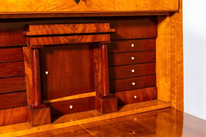 biedermeier secretary in birke 1820 8561