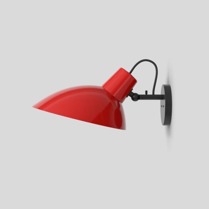 black and red cinquanta wall lamp by vittoriano vigano for astep 2