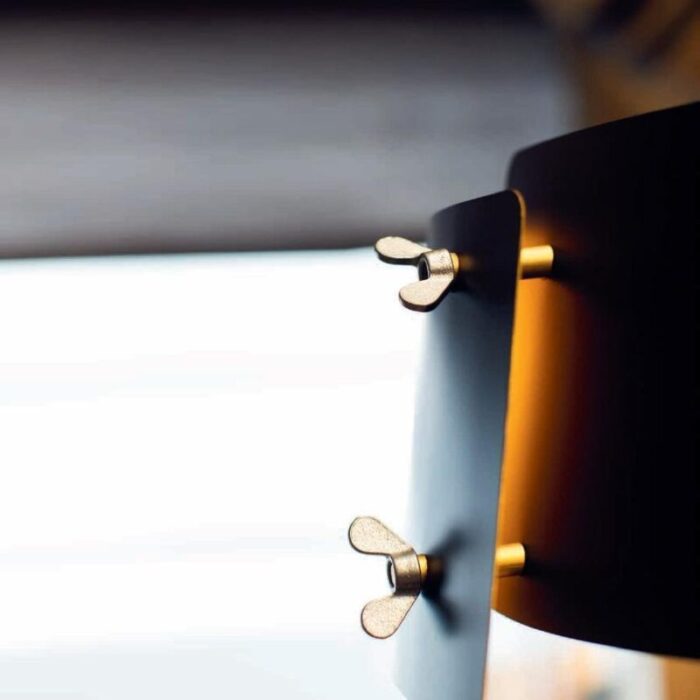 black brass glip flush mount lamp by jesper stahl for konsthantverk tyringe 1 11