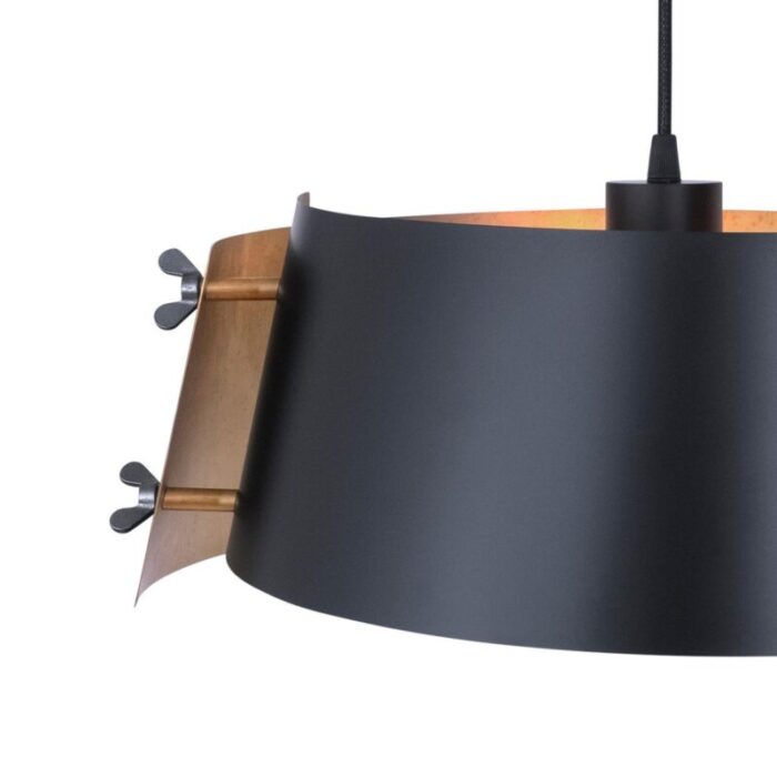 black brass glip flush mount lamp by jesper stahl for konsthantverk tyringe 1 4