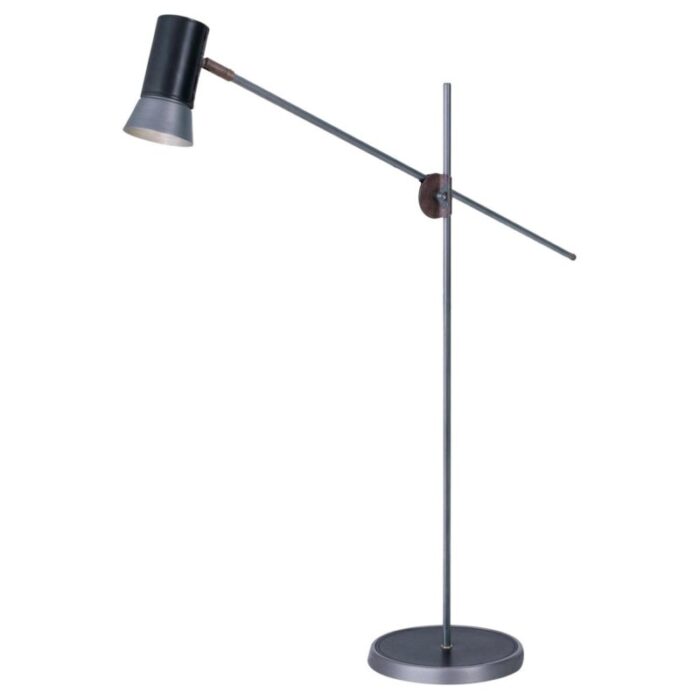 black iron leather kusk floor lamp by sabina grubbson for konsthantverk 1