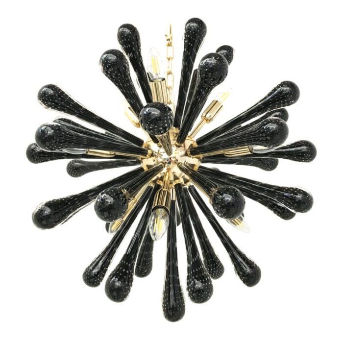 black murano glass drops sputnik chandelier from murano glass 1