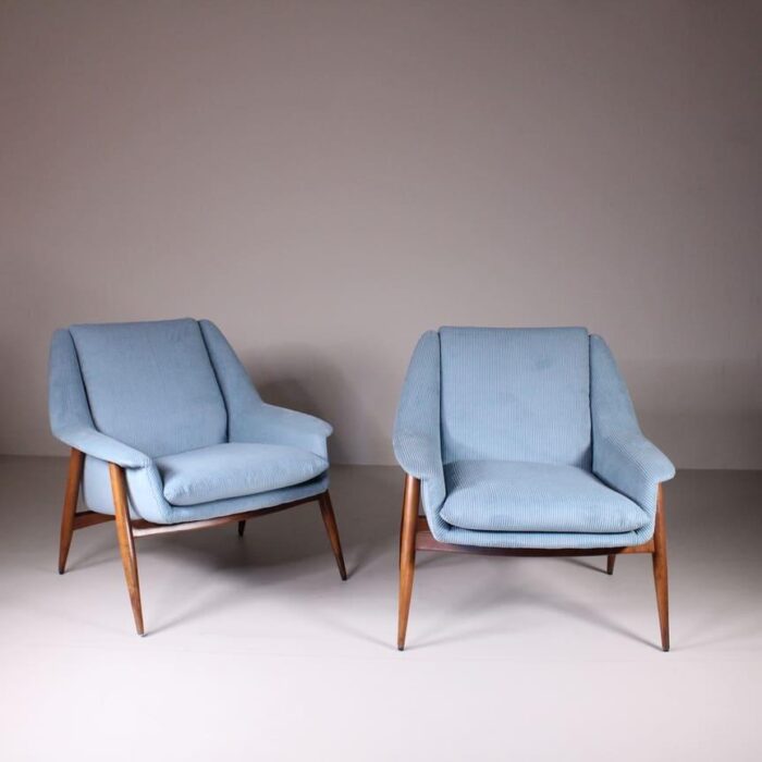 blue armchairs mod 854 by walter knoll for cassina set of 2 0892 scaled