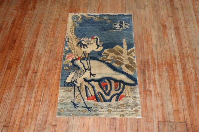 blue tibetan antique rug 3 x 51 1200