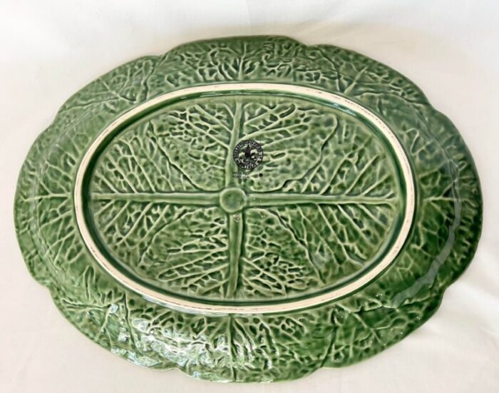 bordallo pinheiro green cabbage 17 oval platter 1873