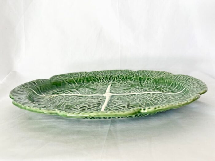 bordallo pinheiro green cabbage 17 oval platter 9545