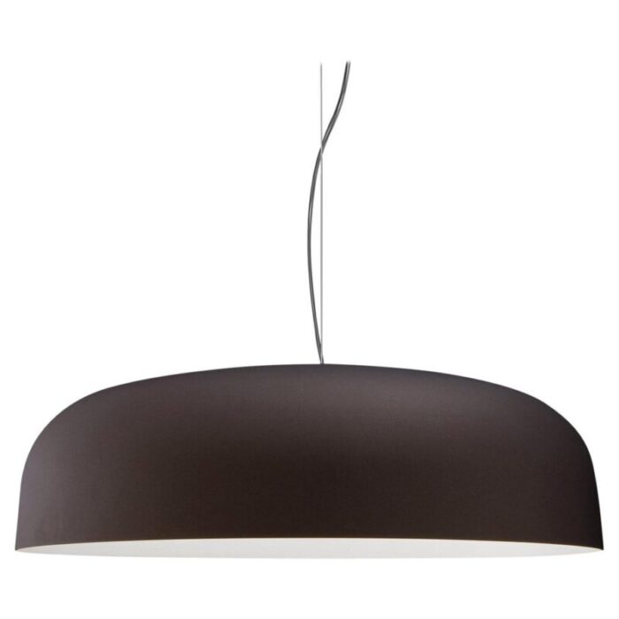 bronze and white canopy 422 suspension lamp by francesco rota for oluce 1