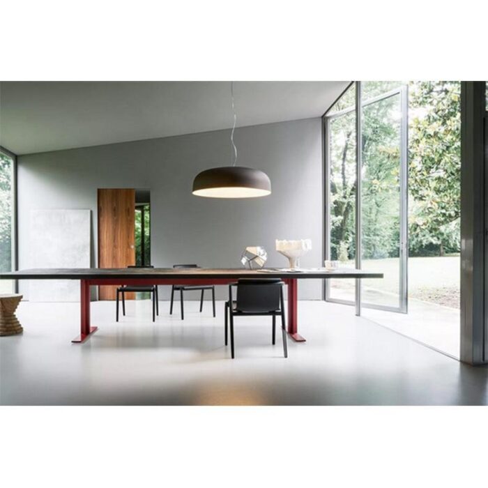 bronze and white canopy 422 suspension lamp by francesco rota for oluce 4