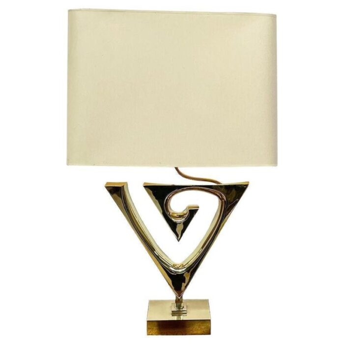 bronze table lamp by willy daro belgium 1970s 1