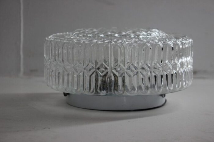 ceiling or wall glass lamp czechoslovakia 1970s 6