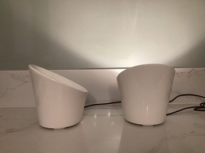 ceramic bedside table lamps from habitat 1990s set of 2 1