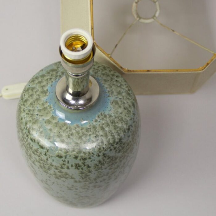 ceramic table lamp with crystallization 1970s 3