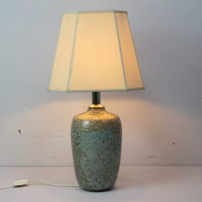 ceramic table lamp with crystallization 1970s 4