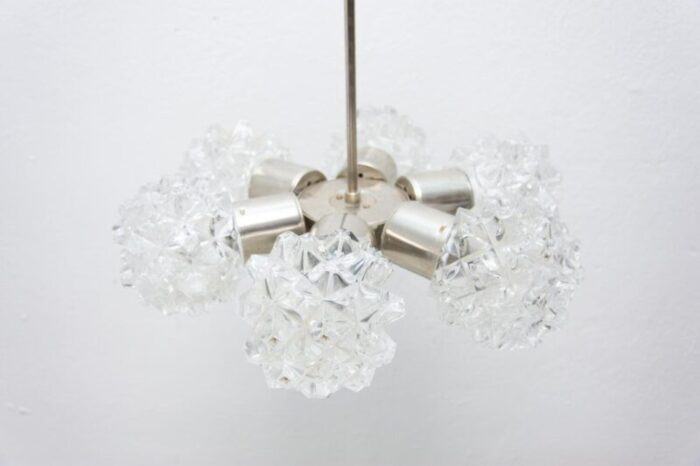 chandelier in cut glass from kamenicky senov 1970s 10