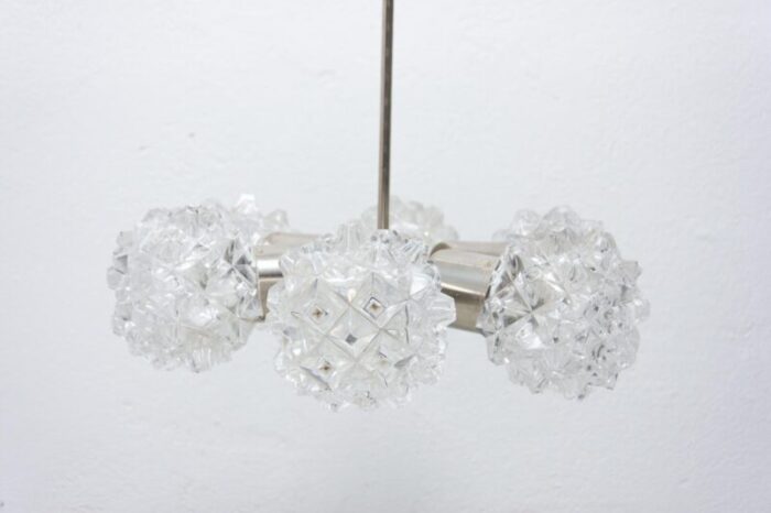 chandelier in cut glass from kamenicky senov 1970s 9