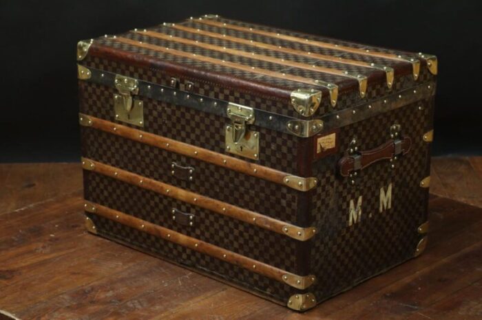 checkerboard trunk from moynat 1910s 4252