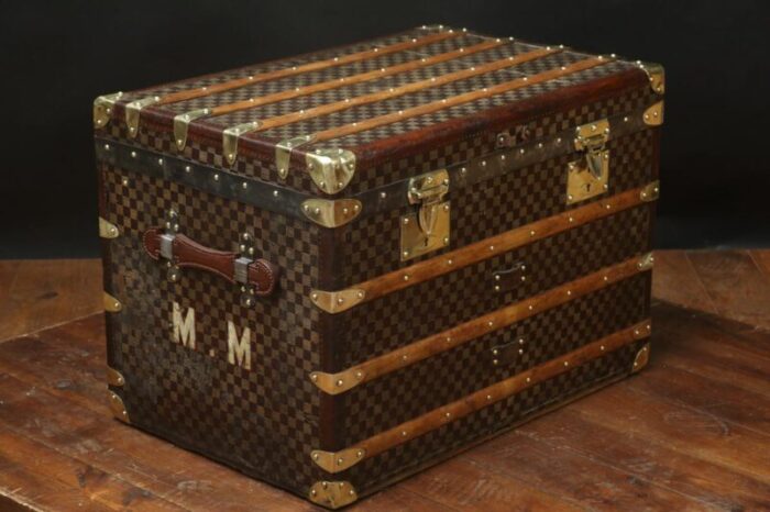 checkerboard trunk from moynat 1910s 5570