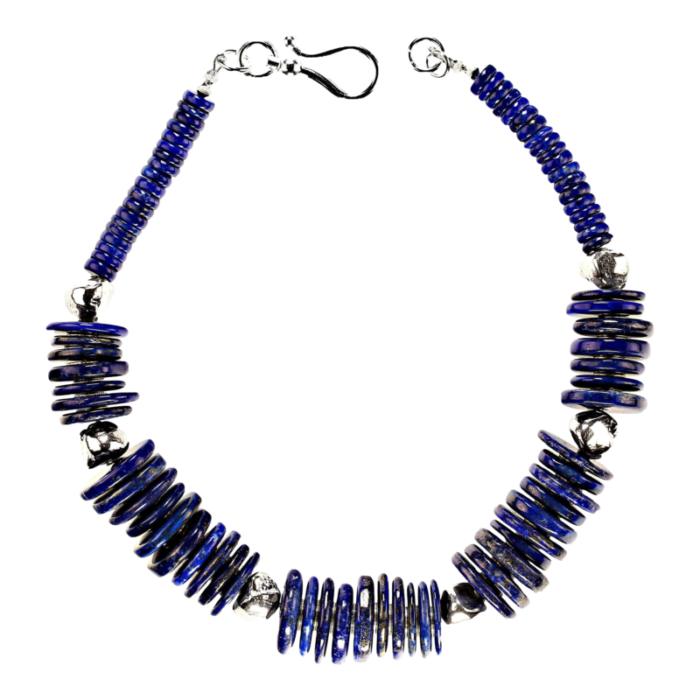 choker lapis lazuli and sterling silver necklace 1486