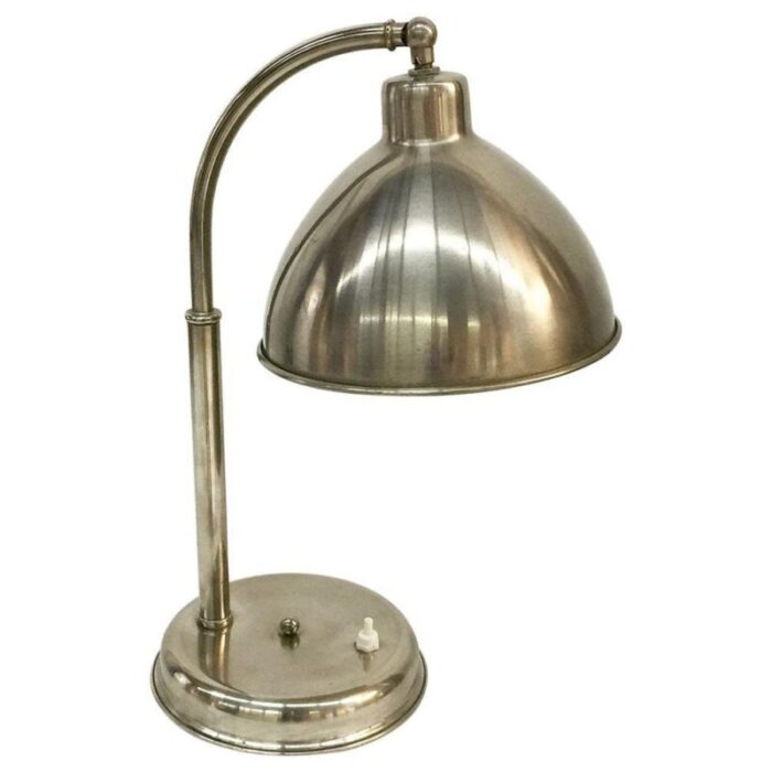 chrome desk lamp with adjustable shade 1930s 1