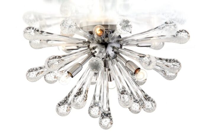 clear murano glass drops sputnik flush mount from murano glass 1