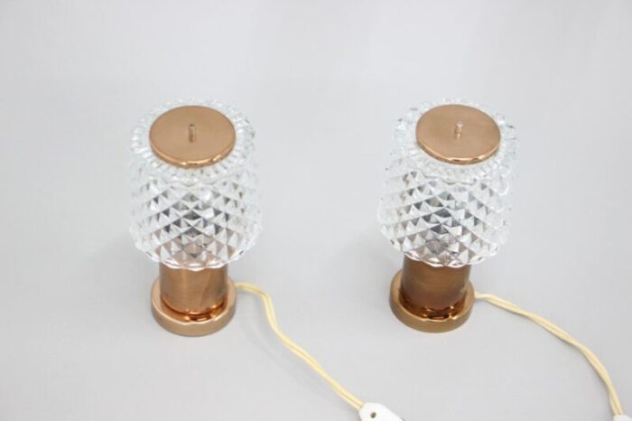 copper table lamps by kamenicky seno czechoslovakia 1970s set of 2 4