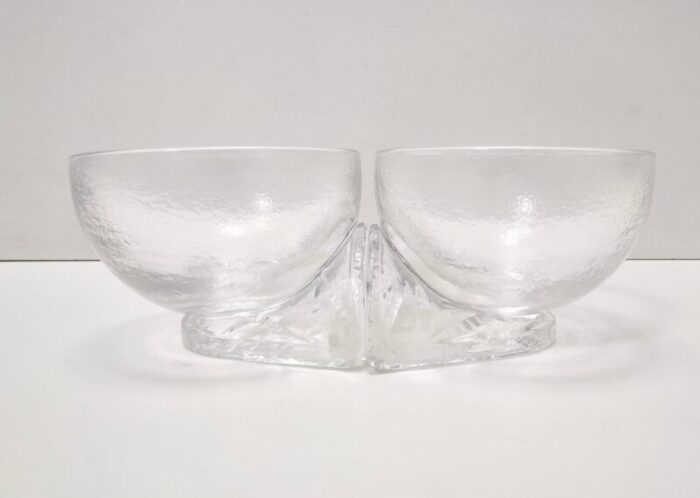 crystal serving bowls by taddei sestini for kristall krisla 1970s set of 7 6888