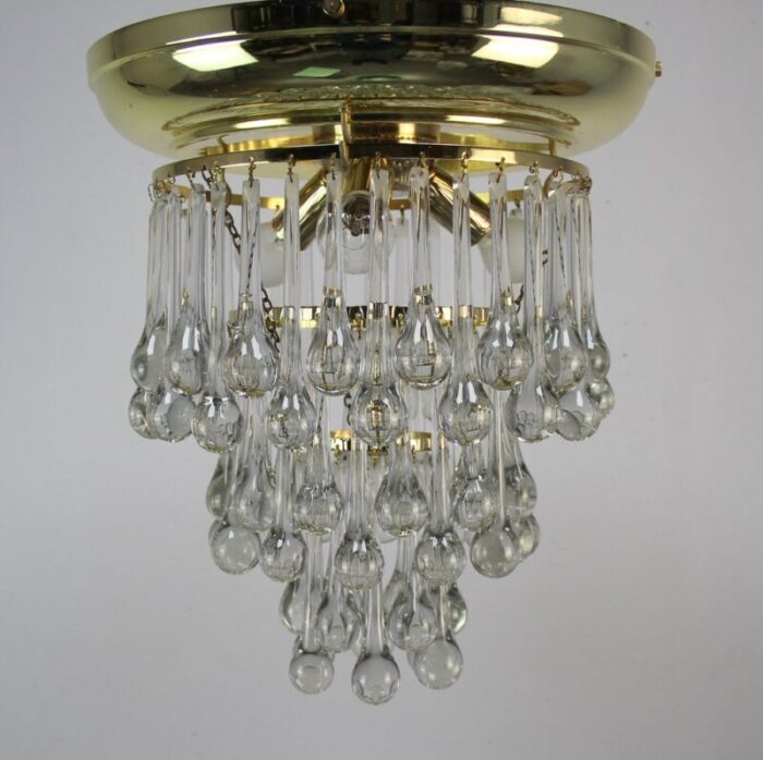 crystal tear drop ceiling lamp 1