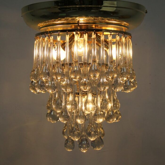 crystal tear drop ceiling lamp 2