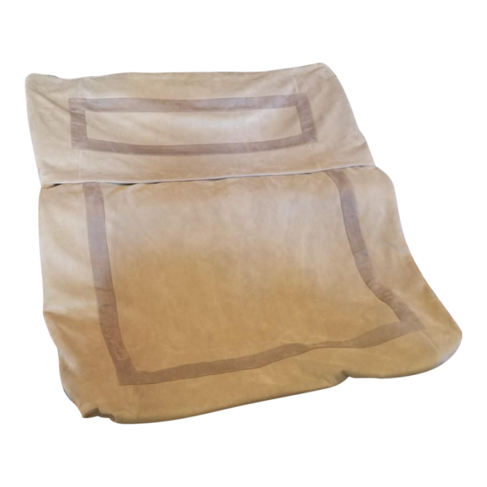 custom queen tan ultrasuede bedspread with border envelope style 0939