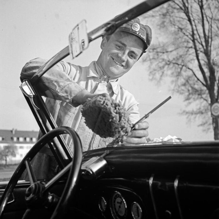 customer service at the petrol station 1930 photographic print 5014