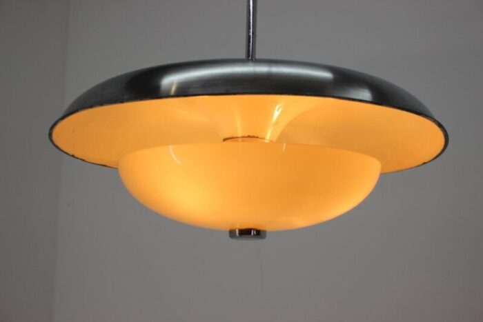 czechoslovakian bauhaus pendant in aluminium and glass 1930s 3