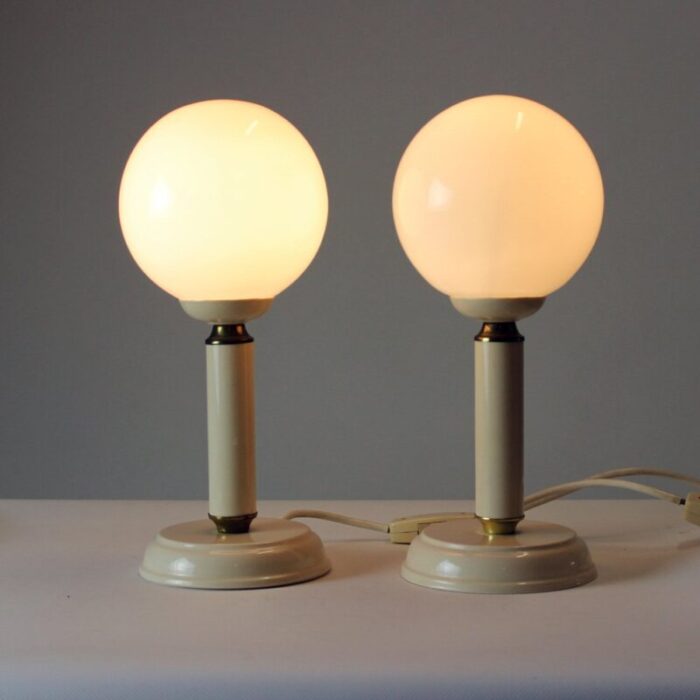 czechoslovakian lamps in opaline glass 1970s set of 2 8