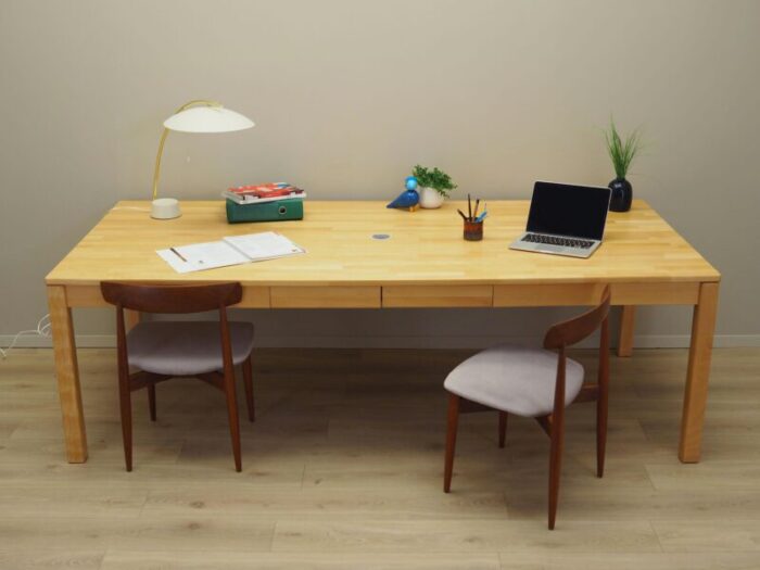 danish beech desk 1980s 8529