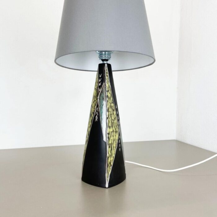 danish burgundia table light in ceramic by sorensen jensen for soholm 1950s 19