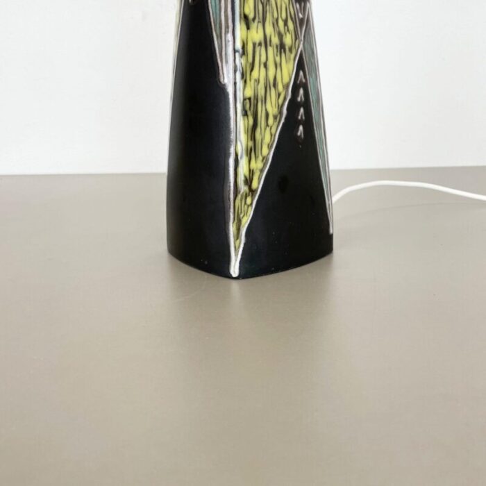 danish burgundia table light in ceramic by sorensen jensen for soholm 1950s 4