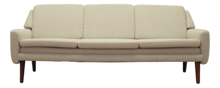 danish cream sofa 1970s 9154