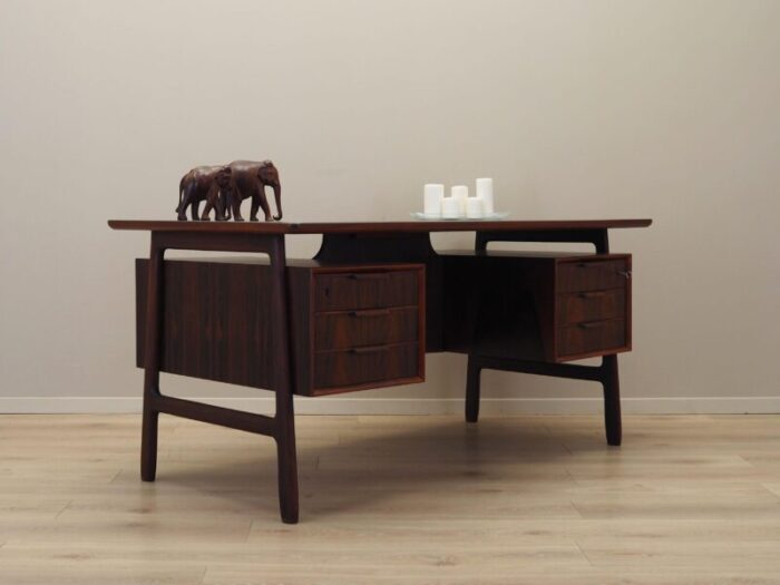 danish rosewood desk from omann jun 1970s 6090