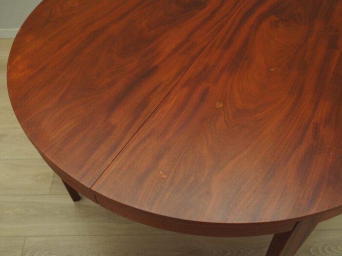 danish round mahogany table 1970s 1347