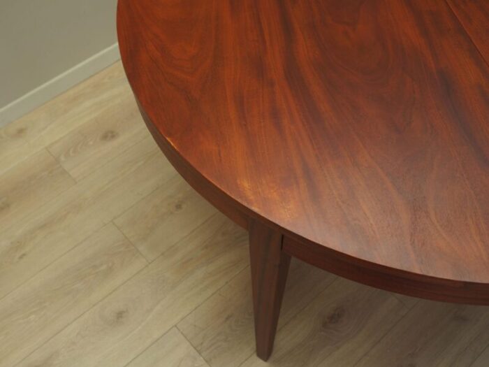 danish round mahogany table 1970s 5889