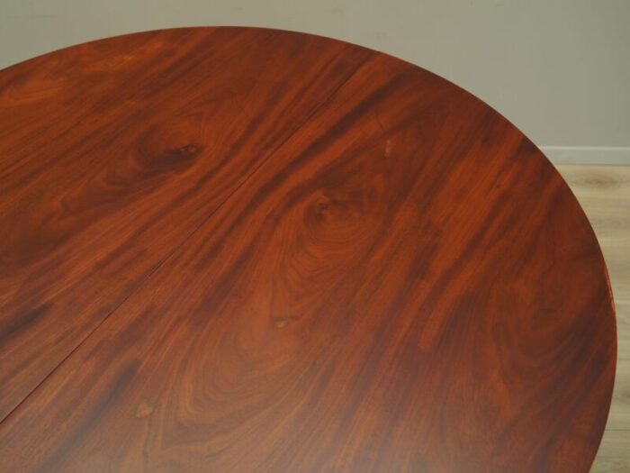 danish round mahogany table 1970s 7004